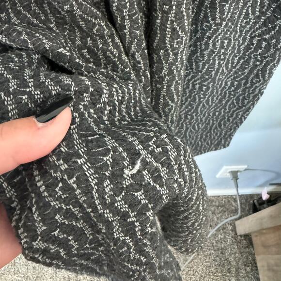 Vanity Cap Sleeve Fit & Flare Dress Women's Size Small Dark Gray & White Pockets - Picture 9 of 9